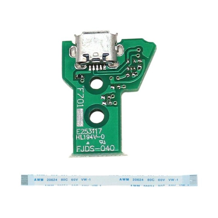 JCD JDS-040 USB Charging Port Board with 12 Pin FPC Flex Cable For PS4