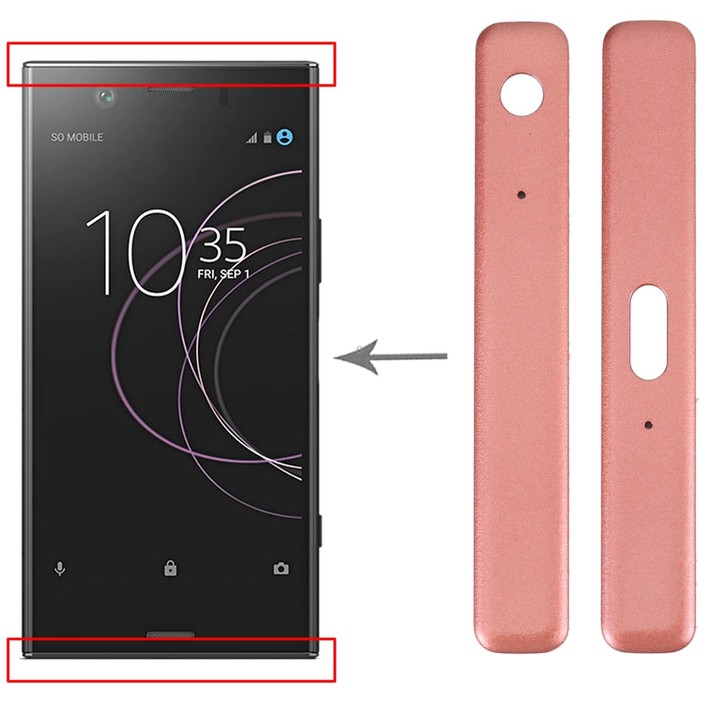 1 Pair Side Part Sidebar For Sony Xperia XZ1 Compact (Orange)