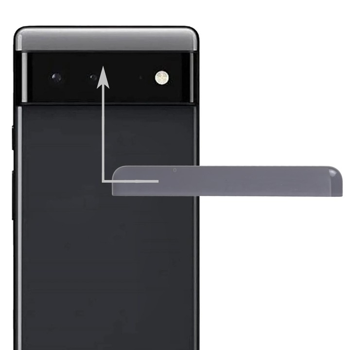 Front Upper Top Back Cover for Google Pixel 6 (Black)