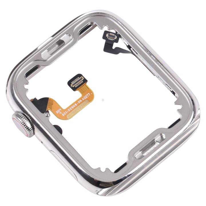 For Apple Watch Series 6 44mm LTE Version Stainless Steel Middle Frame Bezel Plate with Loudspeaker / Power / Rotating Shaft Fle