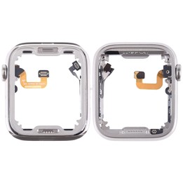 For Apple Watch Series 6 44mm LTE Version Stainless Steel Middle Frame Bezel Plate with Loudspeaker / Power / Rotating Shaft Fle