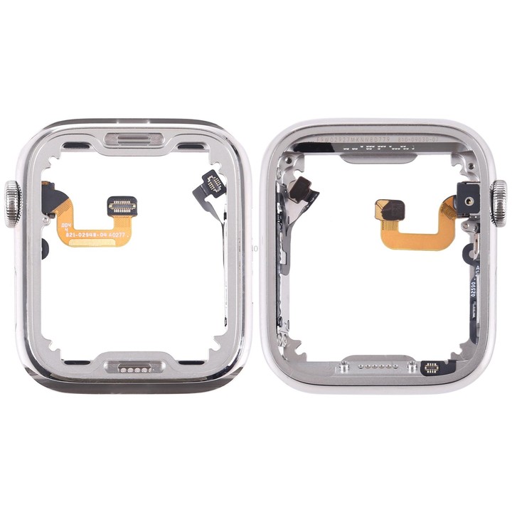For Apple Watch Series 6 44mm LTE Version Stainless Steel Middle Frame Bezel Plate with Loudspeaker / Power / Rotating Shaft Fle
