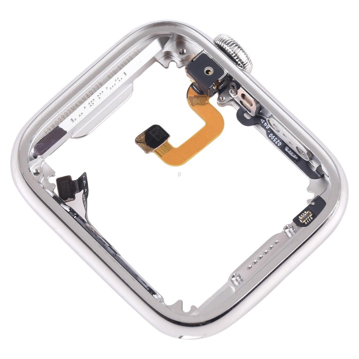 For Apple Watch Series 6 44mm LTE Version Stainless Steel Middle Frame Bezel Plate with Loudspeaker / Power / Rotating Shaft Fle