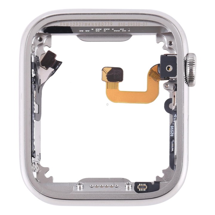 For Apple Watch Series 6 44mm LTE Version Stainless Steel Middle Frame Bezel Plate with Loudspeaker / Power / Rotating Shaft Fle