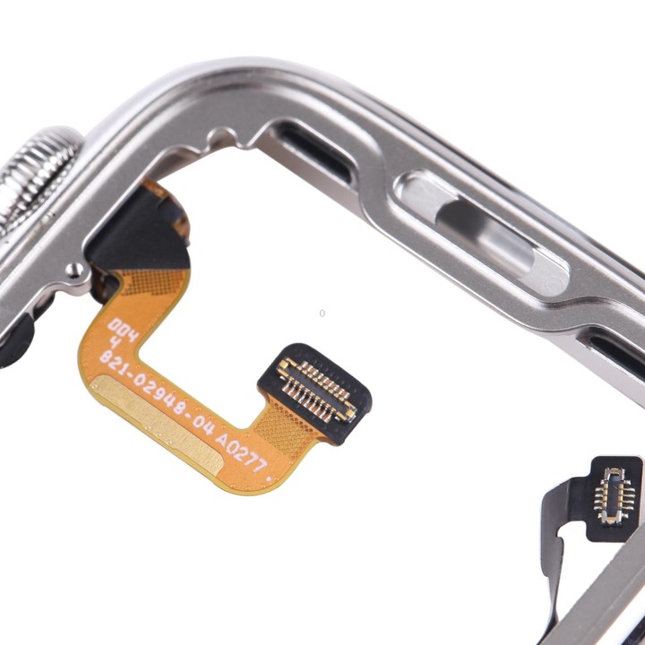 For Apple Watch Series 6 44mm LTE Version Stainless Steel Middle Frame Bezel Plate with Loudspeaker / Power / Rotating Shaft Fle