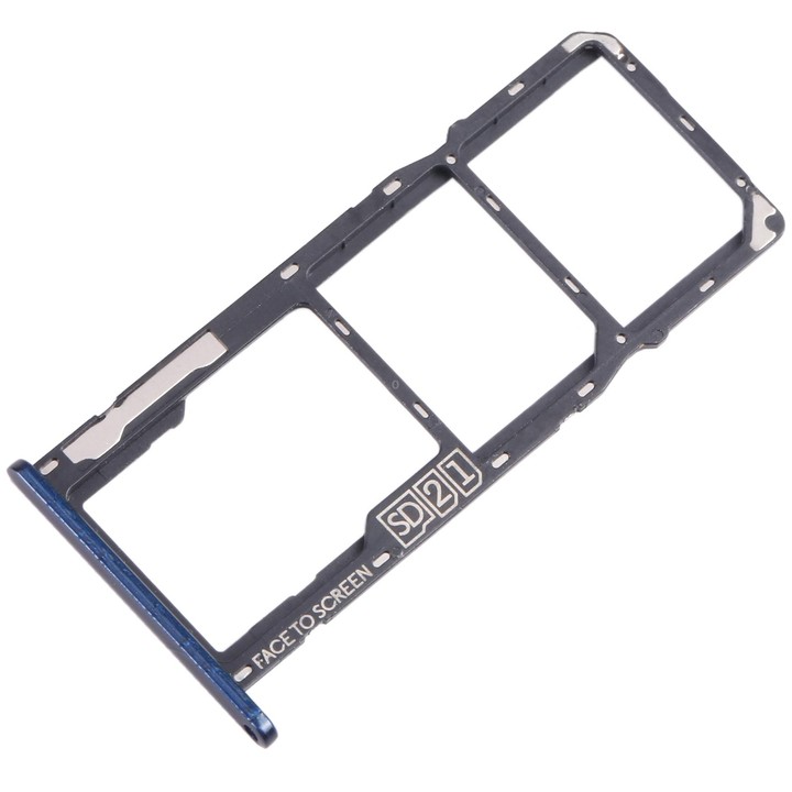 For Motorola Moto G7 Play SIM Card Tray + SIM Card Tray + Micro SD Card Tray (Blue)
