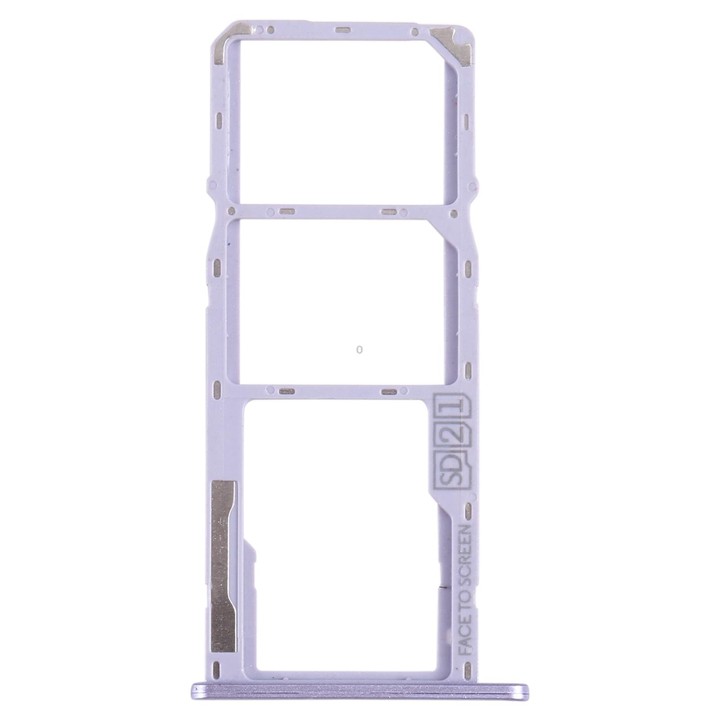 For Motorola Moto G7 Play SIM Card Tray + SIM Card Tray + Micro SD Card Tray (Purple)