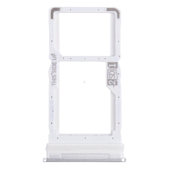 For Motorola One 5G Ace SIM Card Tray + Micro SD Card Tray (Silver)