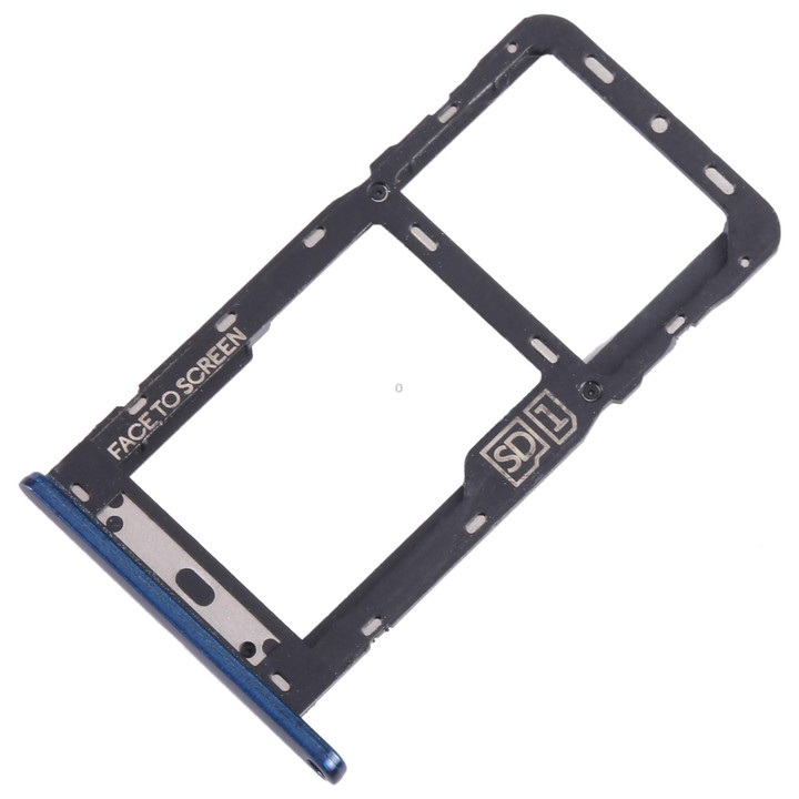 For Motorola Moto G7 Power US Version SIM Card Tray + Micro SD Card Tray (Blue)