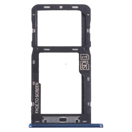For Motorola Moto G7 Power US Version SIM Card Tray + Micro SD Card Tray (Blue)