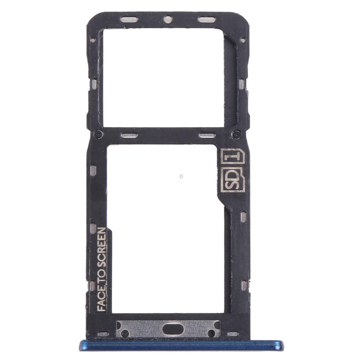 For Motorola Moto G7 Power US Version SIM Card Tray + Micro SD Card Tray (Blue)