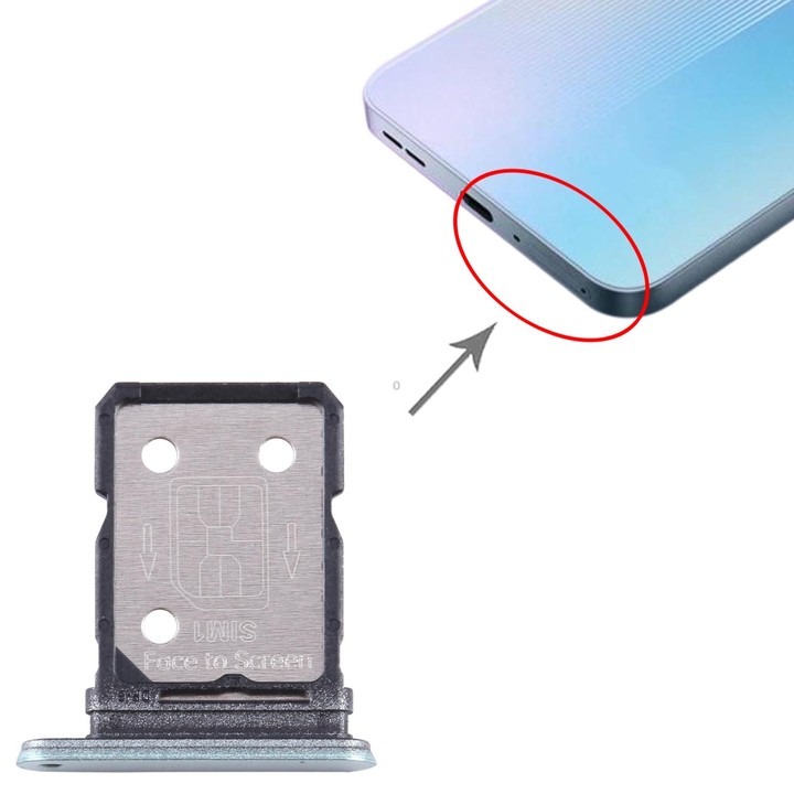For OnePlus 10R 80W CPH2411 SIM Card Tray + SIM Card Tray (Green)