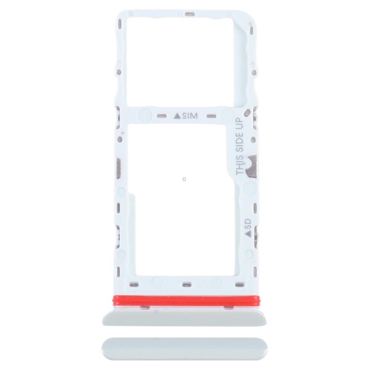 For Alcatel 1T 10 inch 2020 8091 SIM Card Tray + Micro SD Card Tray (White)