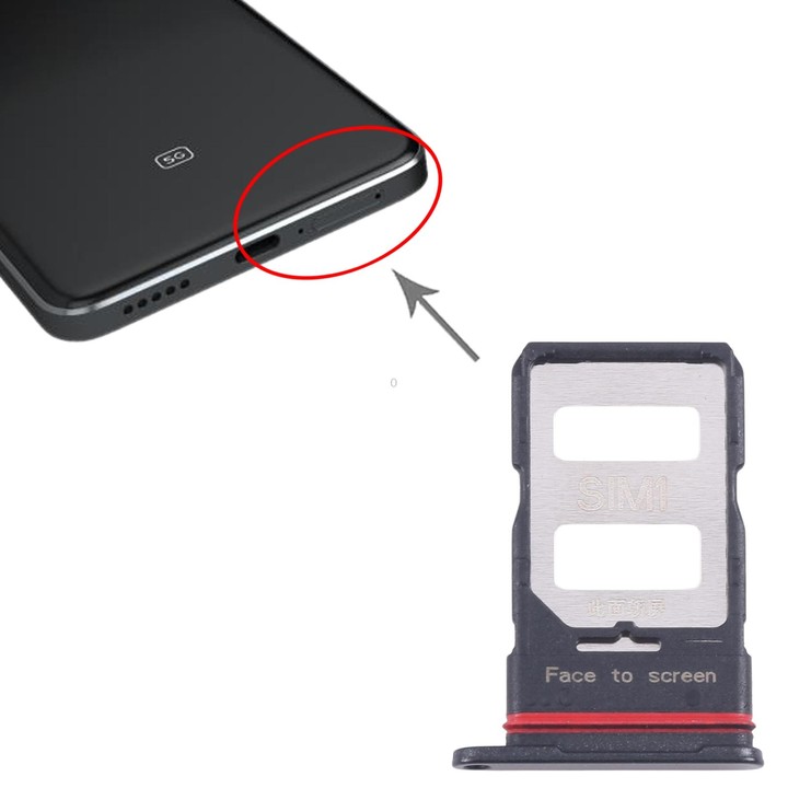 For Xiaomi Poco X6 Pro 5G Original SIM Card Tray + SIM Card Tray (Black)