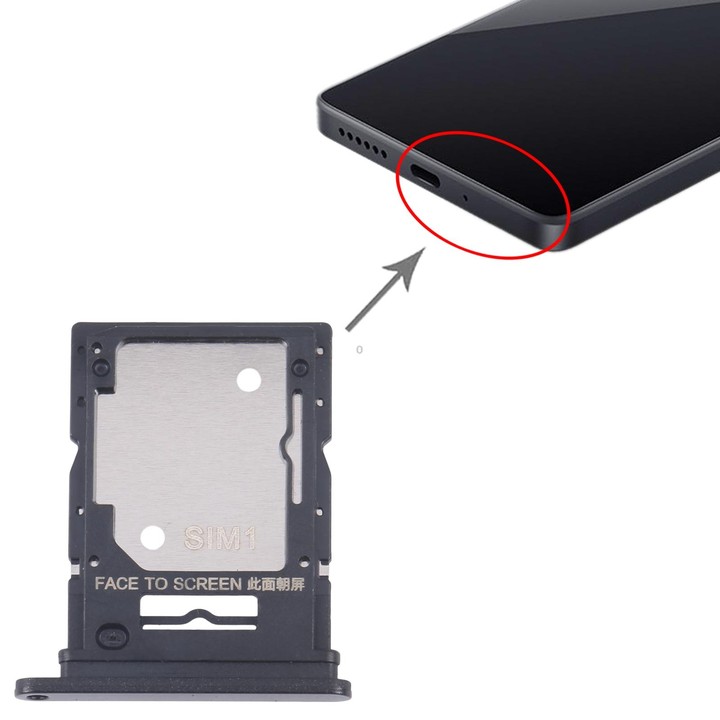 For Xiaomi Redmi Note 13 4G Original SIM Card Tray + SIM / Micro SD Card Tray (Black)
