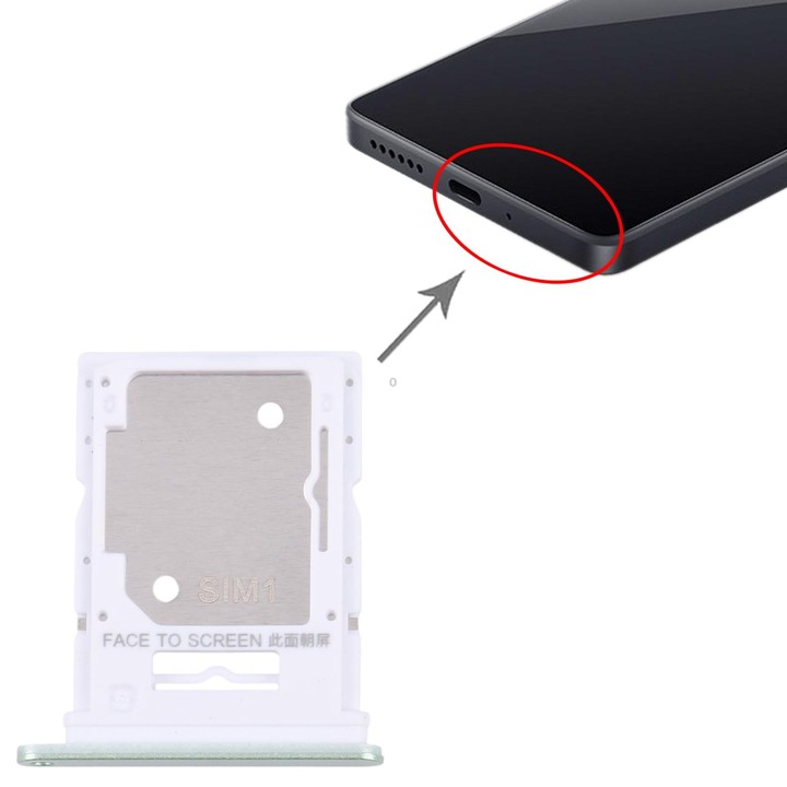 For Xiaomi Redmi Note 13 4G Original SIM Card Tray + SIM / Micro SD Card Tray (Green)