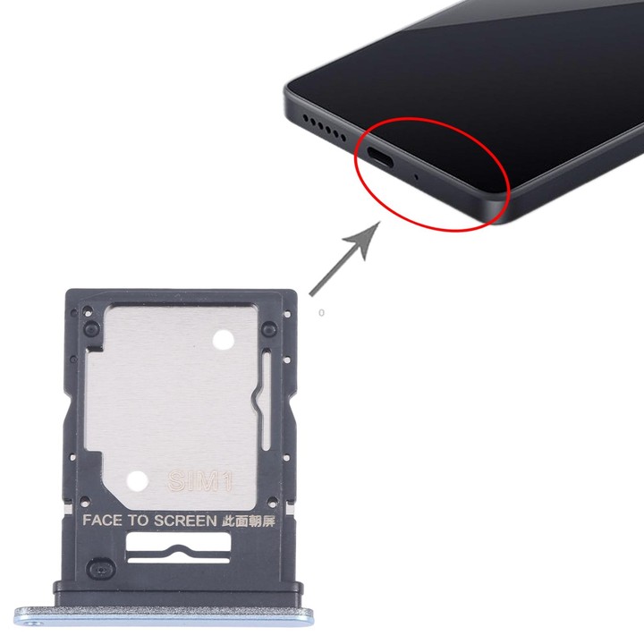 For Xiaomi Redmi Note 13 4G Original SIM Card Tray + SIM / Micro SD Card Tray (Blue)