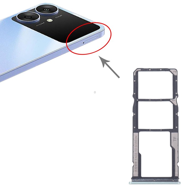 For Xiaomi Poco M6 Original SIM Card Tray + SIM Card Tray + Micro SD Card Tray (Green)