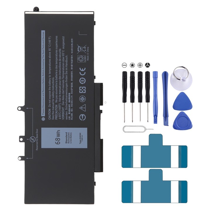 7.6V 68Wh GJKNX Li-ion Battery For Dell Latitude 15 5591 5280 5290 5480 5490 5580 5590 3520 3530 M3520 M3530 P27S