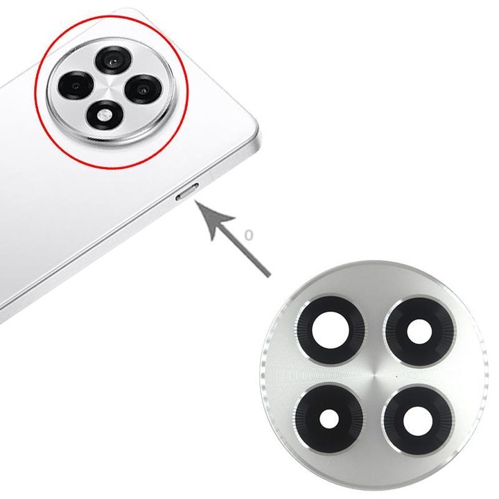 For OnePlus Ace 5 Pro PKR110 Back Camera Lens (Silver)