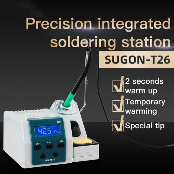 SUGON T26 Soldering Station Lead-free 2S Rapid Heating Electric Soldering Iron Kit, US Plug