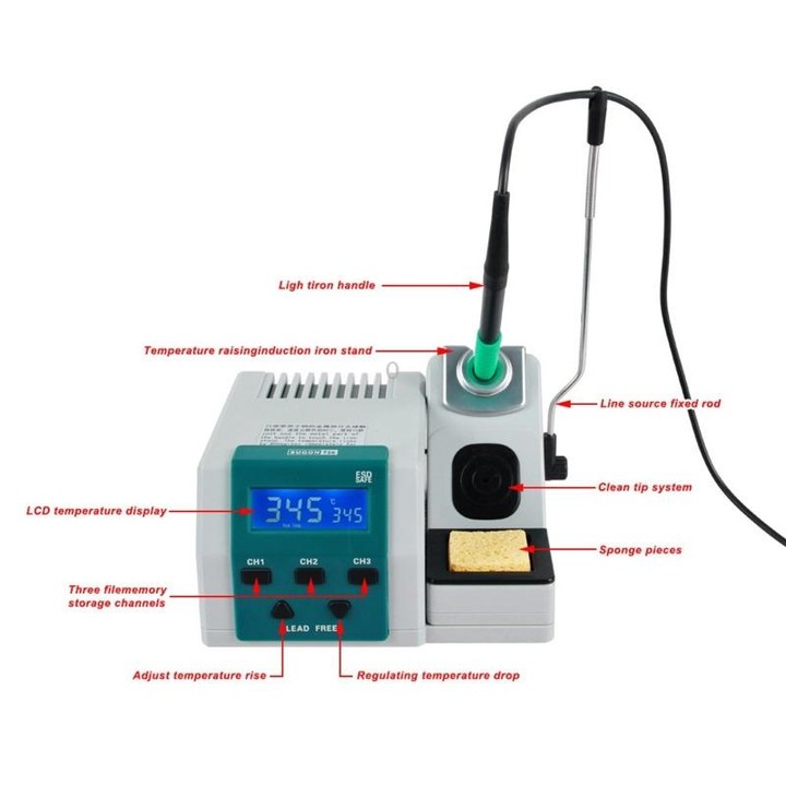 SUGON T26 Soldering Station Lead-free 2S Rapid Heating with C210-020 Soldering Iron Tip Kit, EU Plug