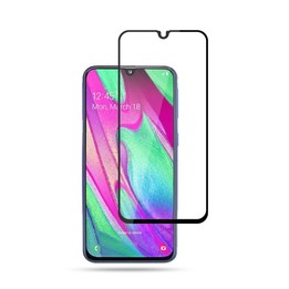 mocolo 0.33mm 9H 2.5D Full Glue Silk Print Tempered Glass Film for Galaxy A40, Support Fingerprint Unlock(Black)
