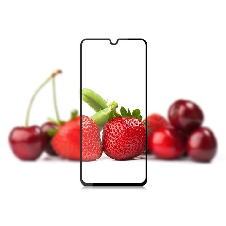 10 PCS mocolo 0.33mm 9H 2.5D Full Glue Silk Print Tempered Glass Film for Galaxy A70, Support Fingerprint Unlock(Black)