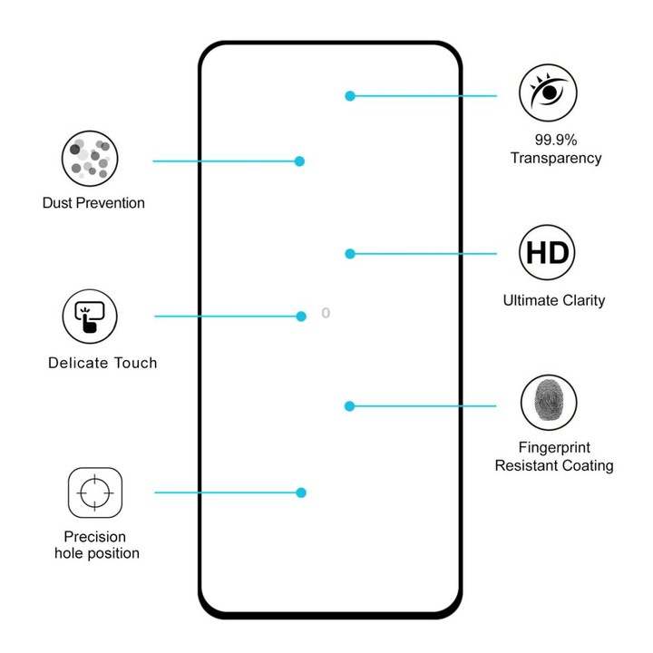 ENKAY Hat-prince Full Glue 0.26mm 9H 2.5D Tempered Glass Film for Galaxy A80
