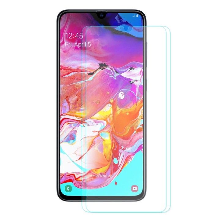 2 PCS ENKAY Hat-Prince 0.26mm 2.5D 9H Tempered Glass Protective Film for Samsung Galaxy A70