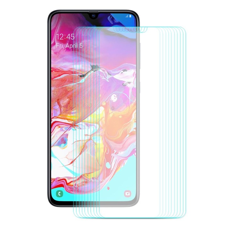 10 PCS ENKAY Hat-prince 0.26mm 9H 2.5D Curved Edge Tempered Glass Film for Galaxy A70