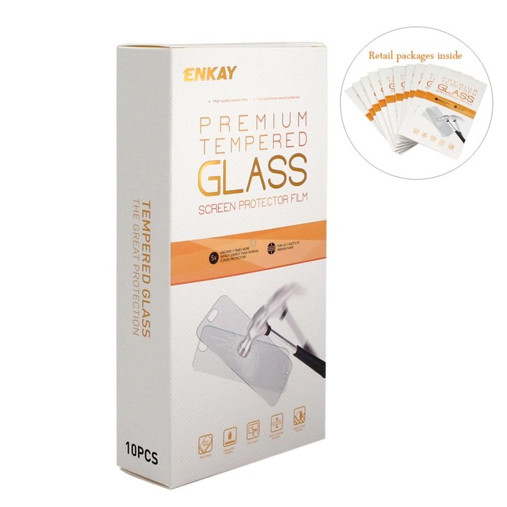 10 PCS ENKAY Hat-prince 0.26mm 9H 2.5D Curved Edge Tempered Glass Film for Galaxy A70