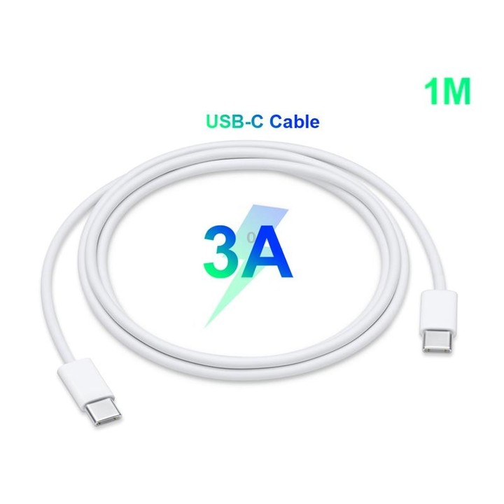 2 in 1 Single USB-C / Type-C Port Travel Charger + 3A PD 3.0 USB-C / Type-C to USB-C / Type-C Fast Charge Data Cable Set, Cable
