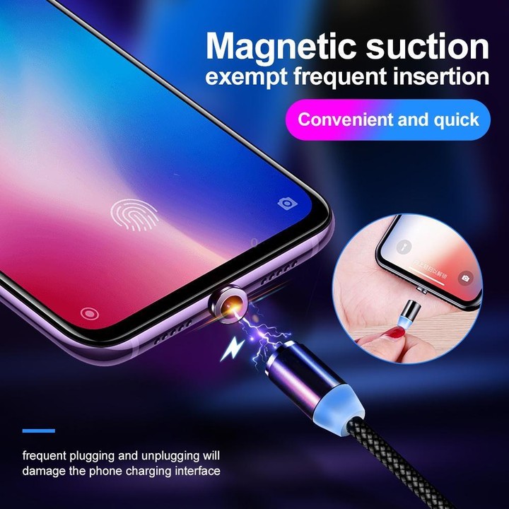 USB to USB-C / Type-C Magnetic Metal Connector Nylon Two-color Braided Magnetic Charging Cable, Cable Length: 1m(Black)
