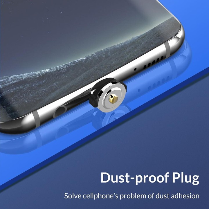 2 in 1 USB to Micro USB + USB-C / Type-C Magnetic Metal Connector Nylon Two-color Braided Magnetic Charging Cable, Cable Length: