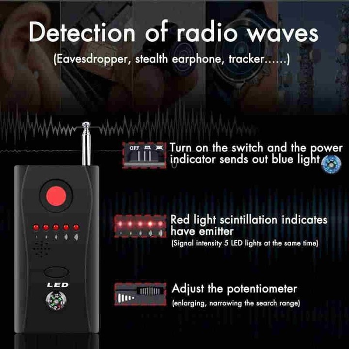 CC308 Full Range Camera Laser Detector Mini Wireless Camera Signal GSM Device Finder