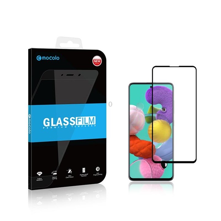 For Samsung Galaxy A51 5G 2 PCS mocolo 0.33mm 9H 2.5D Full Glue Tempered Glass Film