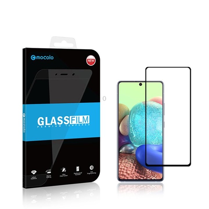 For Samsung Galaxy A71 5G 2 PCS mocolo 0.33mm 9H 2.5D Full Glue Tempered Glass Film