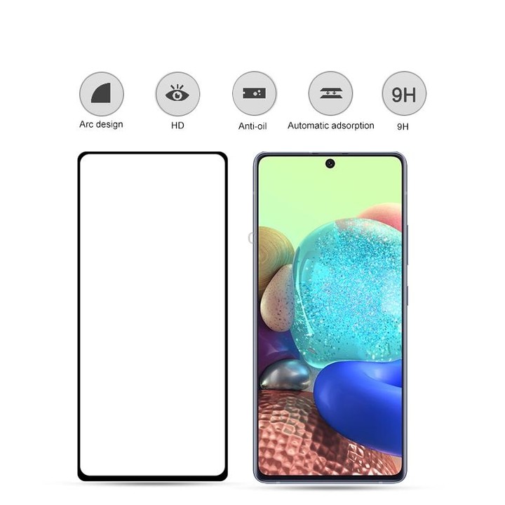 For Samsung Galaxy A71 5G 10 PCS mocolo 0.33mm 9H 2.5D Full Glue Tempered Glass Film