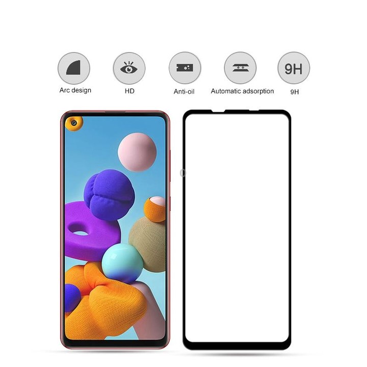 For Samsung Galaxy A21S 10pcs mocolo 0.33mm 9H 2.5D Full Glue Tempered Glass Film