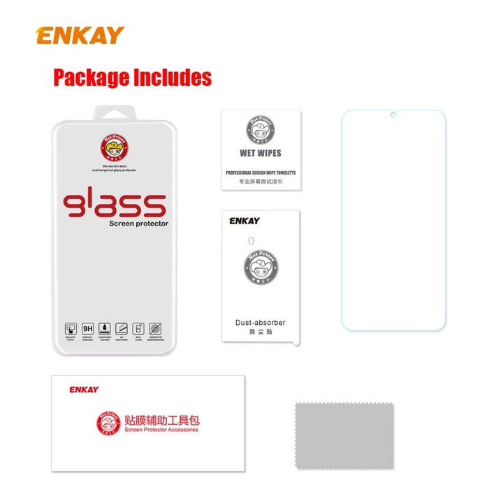For Samsung Galaxy A10s ENKAY Hat-Prince 0.26mm 9H 2.5D Curved Edge Tempered Glass Film