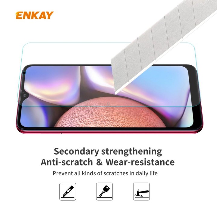 For Samsung Galaxy A10s ENKAY Hat-Prince 0.26mm 9H 2.5D Curved Edge Tempered Glass Film