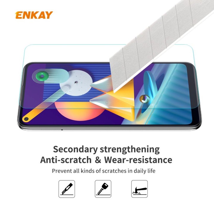 For Samsung Galaxy A11 / M11 ENKAY Hat-Prince 0.26mm 9H 2.5D Curved Edge Tempered Glass Film