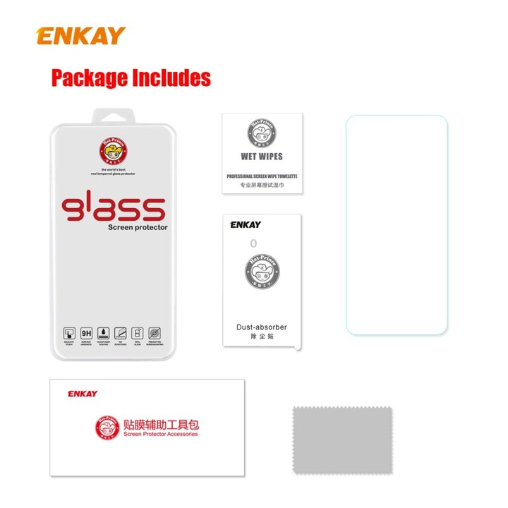 For Samsung Galaxy A21 ENKAY Hat-Prince 0.26mm 9H 2.5D Curved Edge Tempered Glass Film