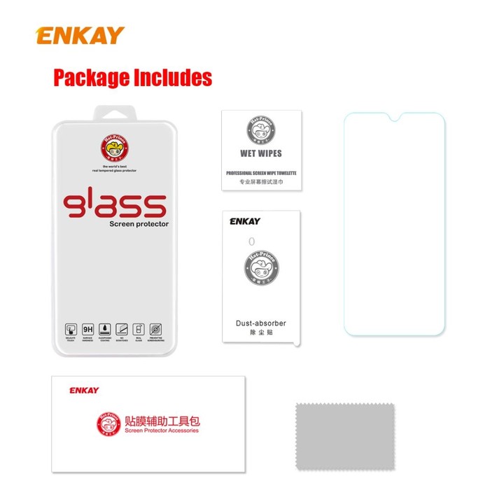 For Samsung Galaxy A31 ENKAY Hat-Prince 0.26mm 9H 2.5D Curved Edge Tempered Glass Film