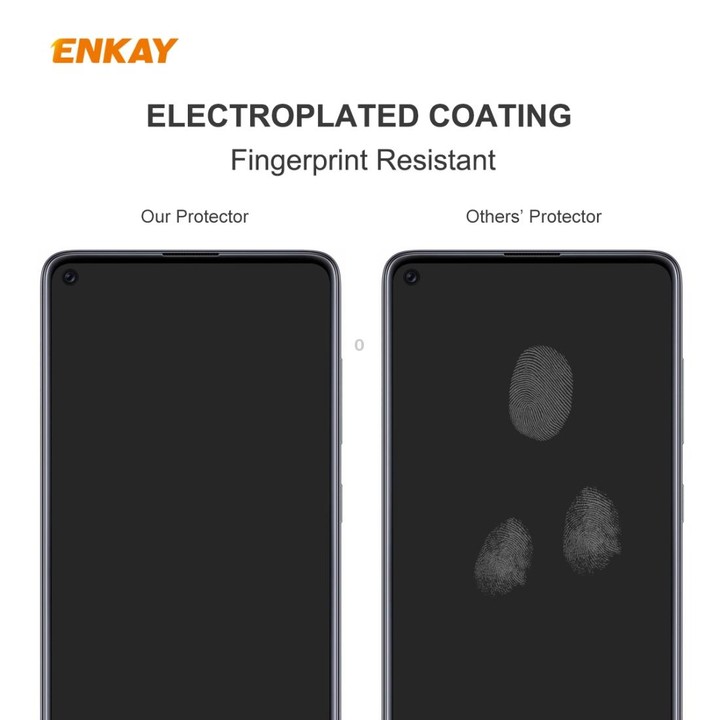 For Samsung Galaxy A21s 2pcs ENKAY Hat-Prince 0.26mm 9H 2.5D Curved Edge Tempered Glass Film