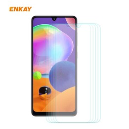 For Samsung Galaxy A31 5PCS ENKAY Hat-Prince 0.26mm 9H 2.5D Curved Edge Tempered Glass Film