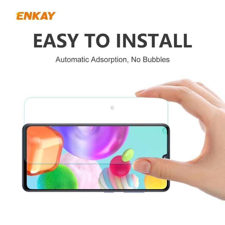 For Samsung Galaxy A41 5PCS ENKAY Hat-Prince 0.26mm 9H 2.5D Curved Edge Tempered Glass Film