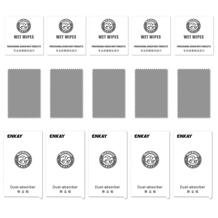 For Samsung Galaxy A11 / M11 5 PCS ENKAY Hat-Prince Full Glue 0.26mm 9H 2.5D Tempered Glass Full Coverage Film