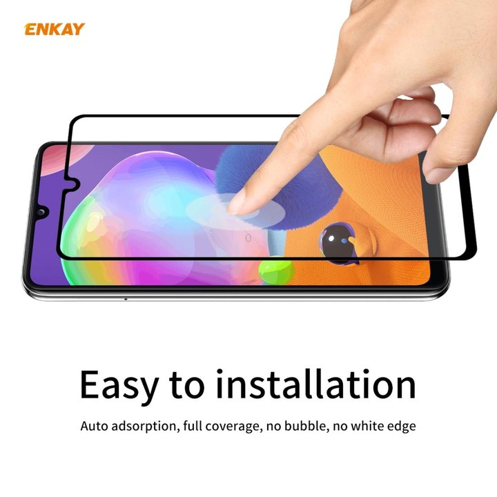 For Samsung Galaxy A31 5 PCS ENKAY Hat-Prince Full Glue 0.26mm 9H 2.5D Tempered Glass Full Coverage Film